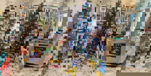 Presents for Care4Christmas waiting to be wrapped