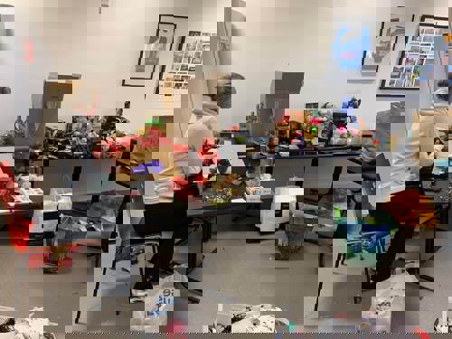 Wrapping the presents