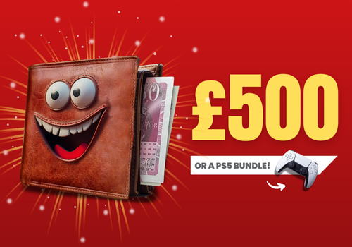 Win £500 cash or a Playstation 5 and accessories